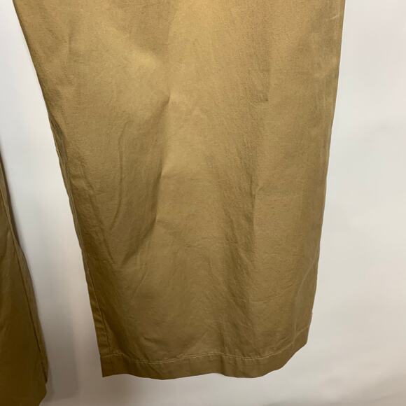 LOFT Khaki Wide Leg Pleat Front Trousers Pants Sz 0 - Picture 7 of 10